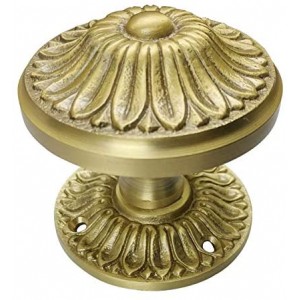 Manoah Brass Door Knob with Rose 